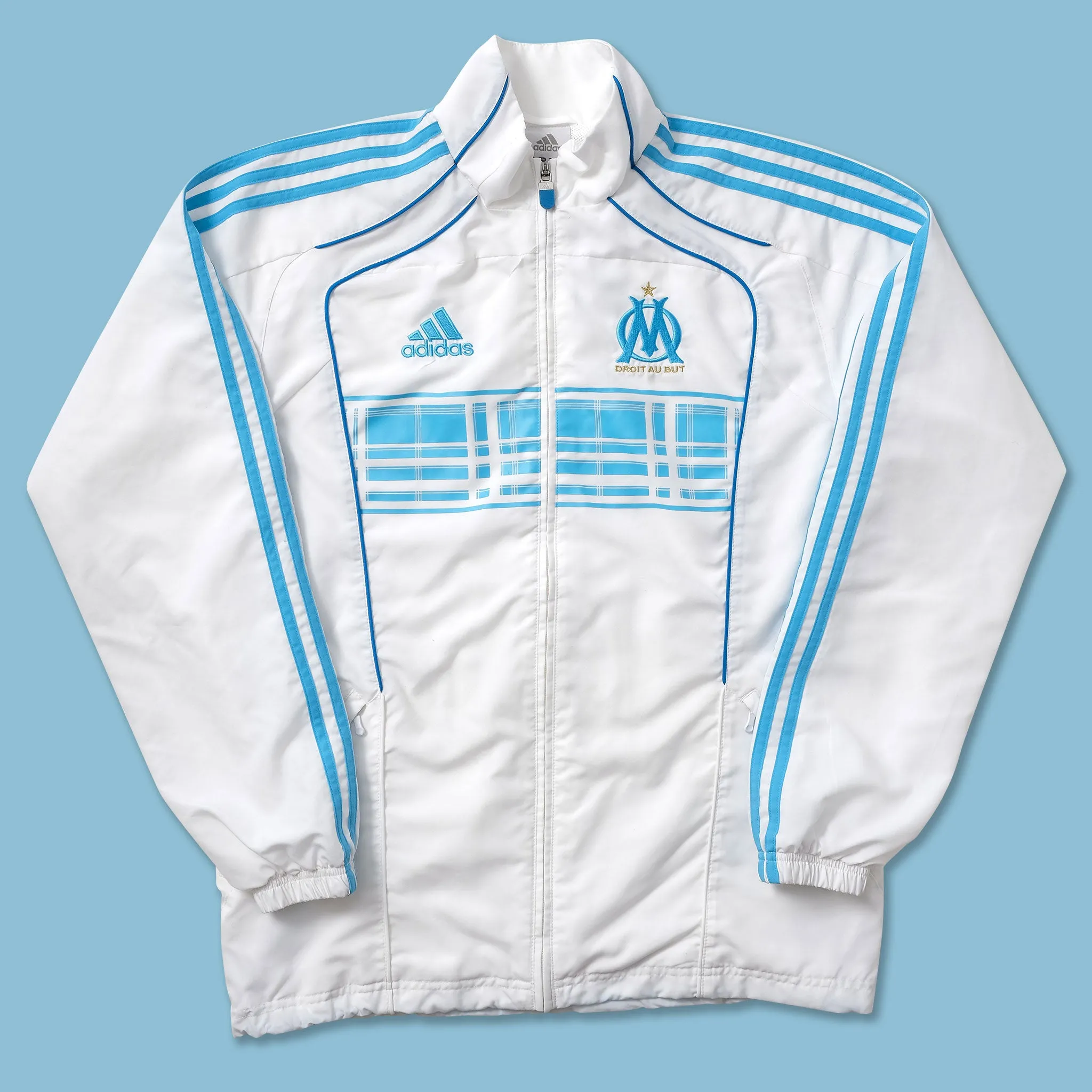 2010 adidas Olympique Marseille Track Jacket Medium