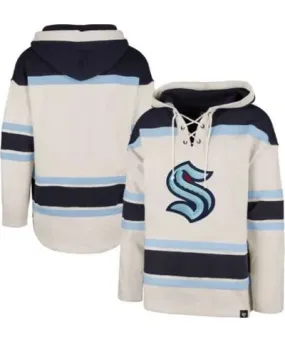 '47 Men's NHL Seattle Kraken Rockaway Lace-Up Pullover Hoodie