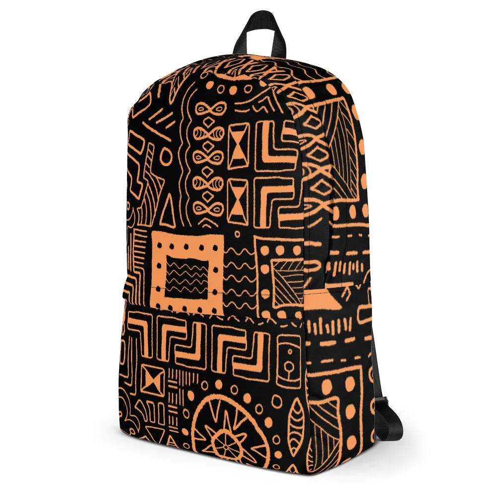 African Mudcloth Print Backpack