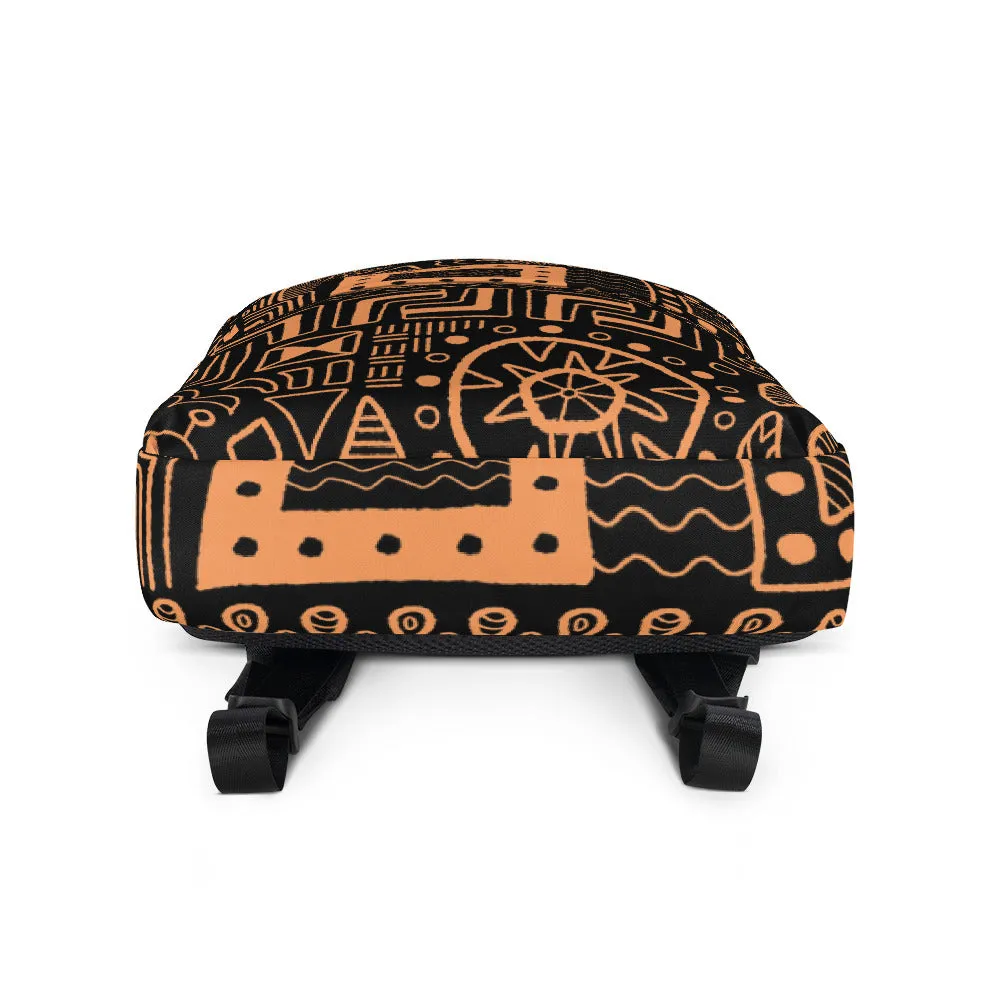 African Mudcloth Print Backpack