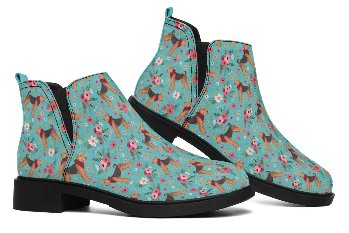 Airedale Terrier Flower Neat Vibe Boots