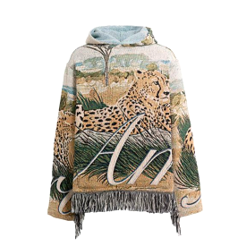 AMIRI CHEETAH TAPESTRY HOODIE - NATURAL