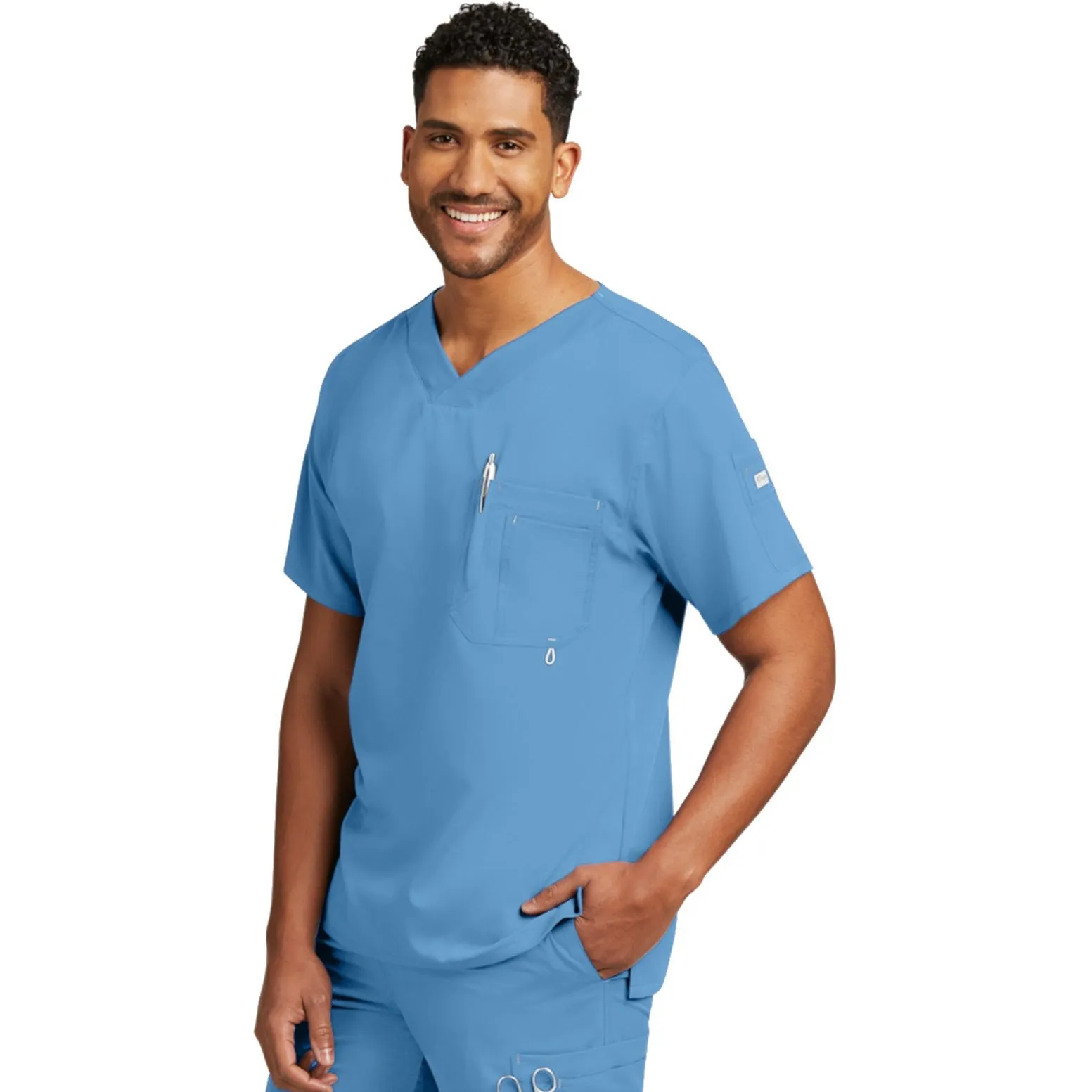 Barco Grey's Anatomy Classic Men's Open V-Neck Top