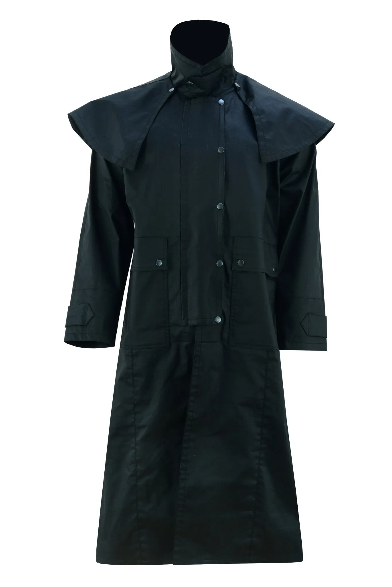 Black Unisex Duster Waterproof Long Coat Countrywear