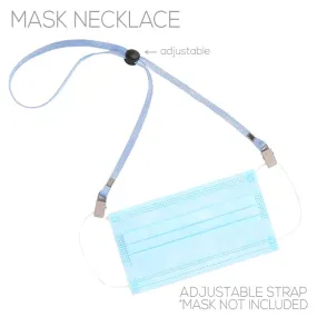 *Blue Mask Strap Necklace