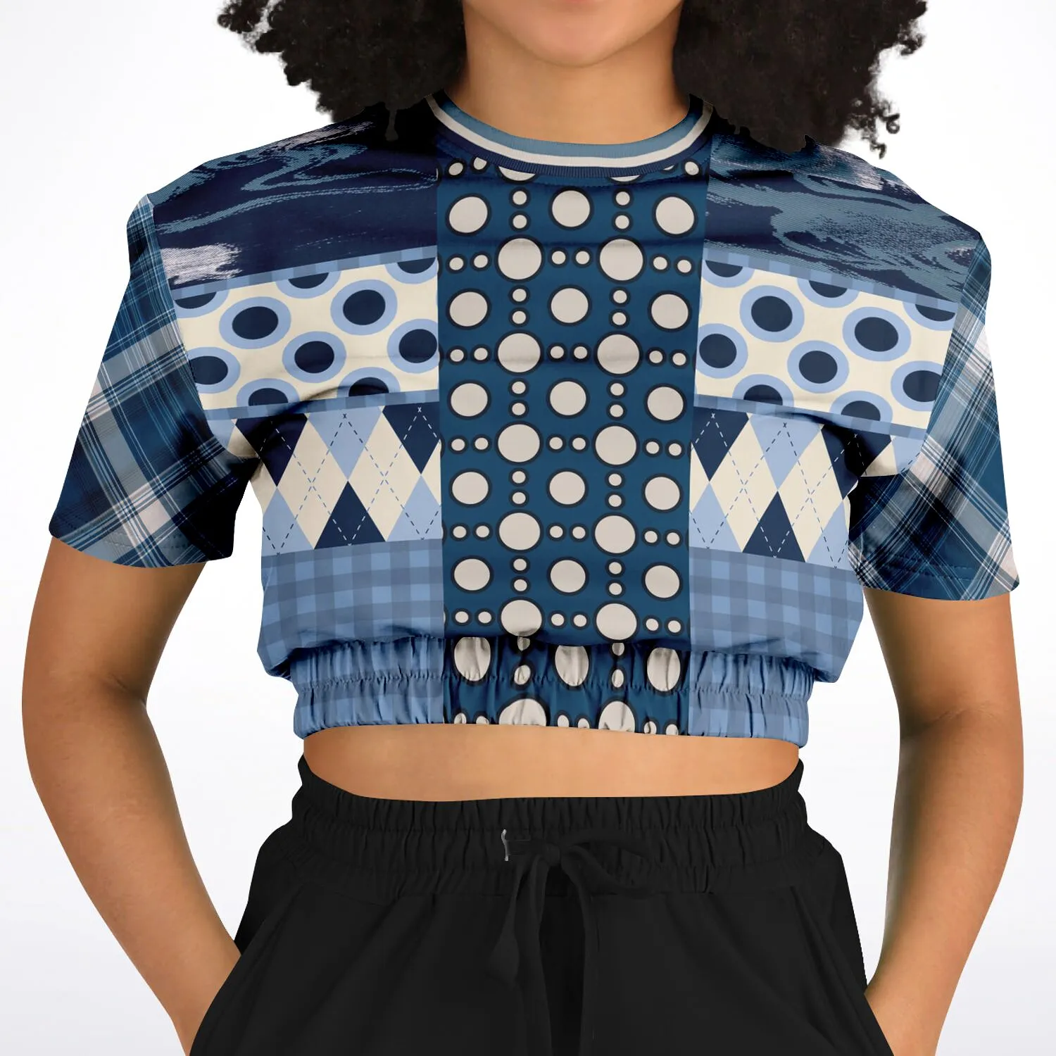 Blueberry Hill Short Sleeve Cropped Eco-Poly Sweater