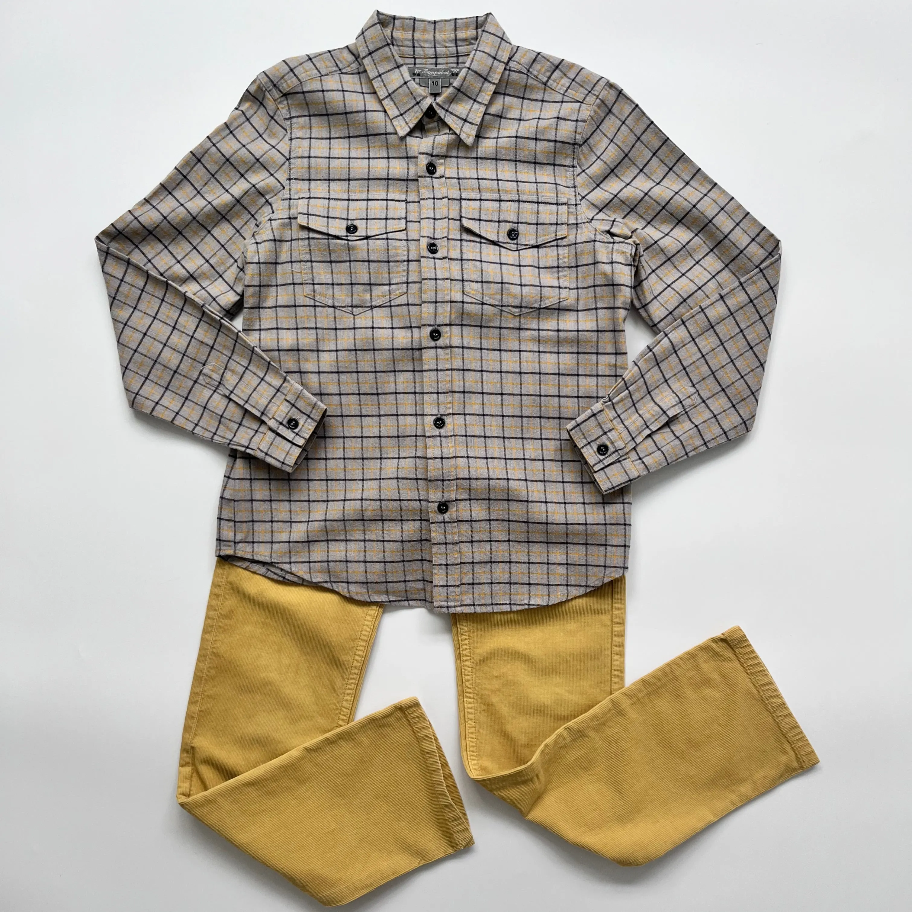 Bonpoint Mustard Yellow Slim Fit Cords: 10 Years