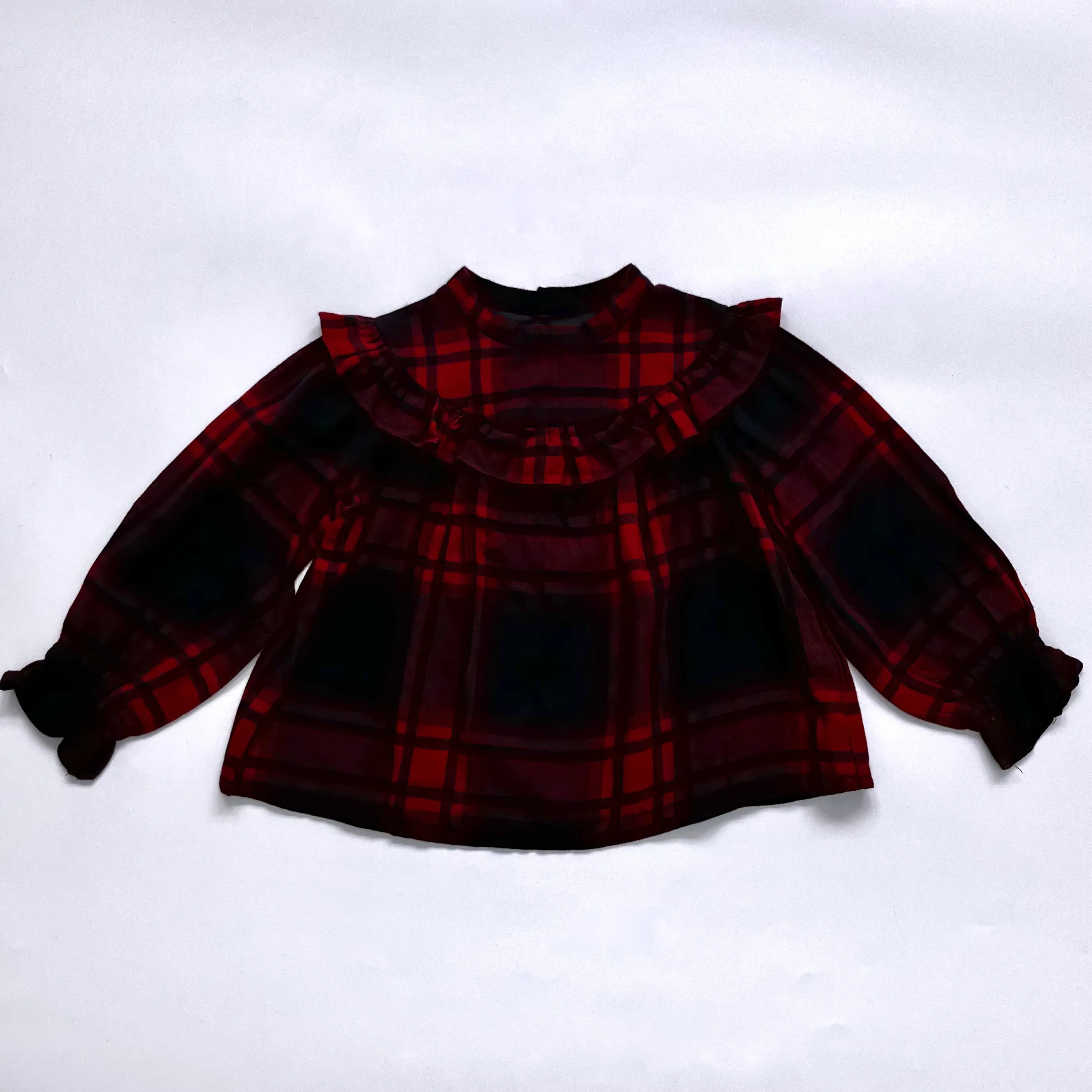 Bonpoint Red And Blue Brushed Cotton Check Blouse: 4 Years