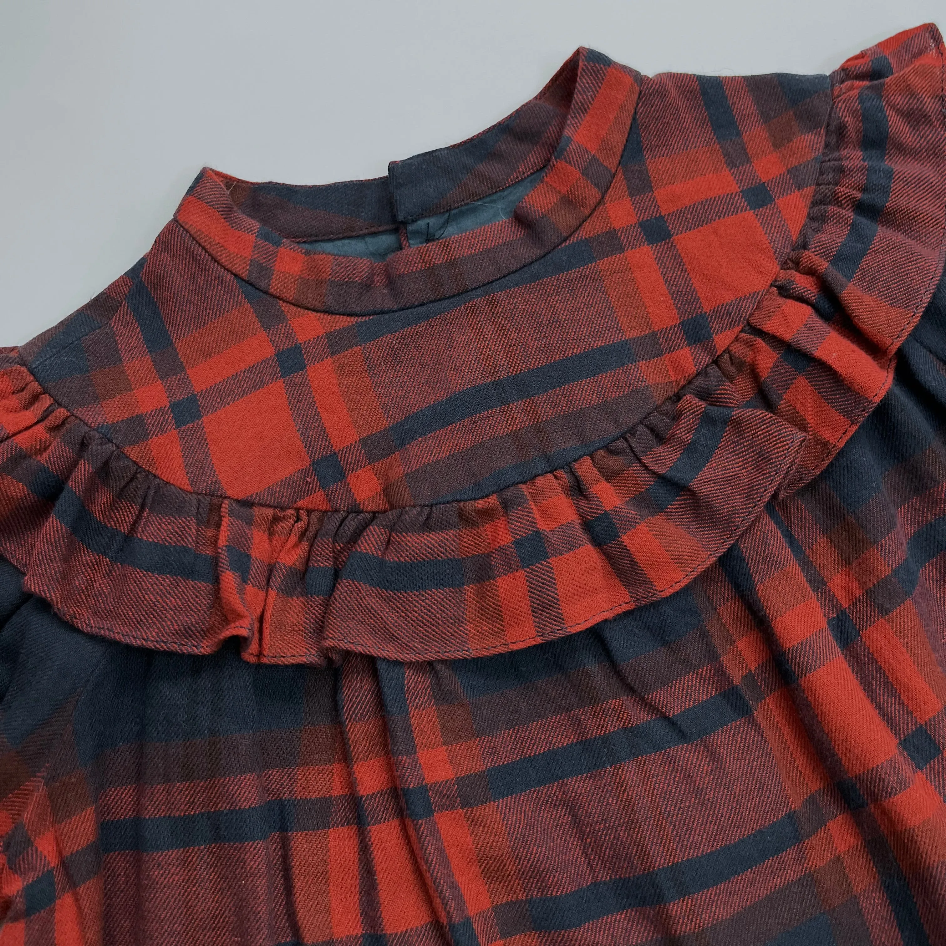 Bonpoint Red And Blue Brushed Cotton Check Blouse: 4 Years