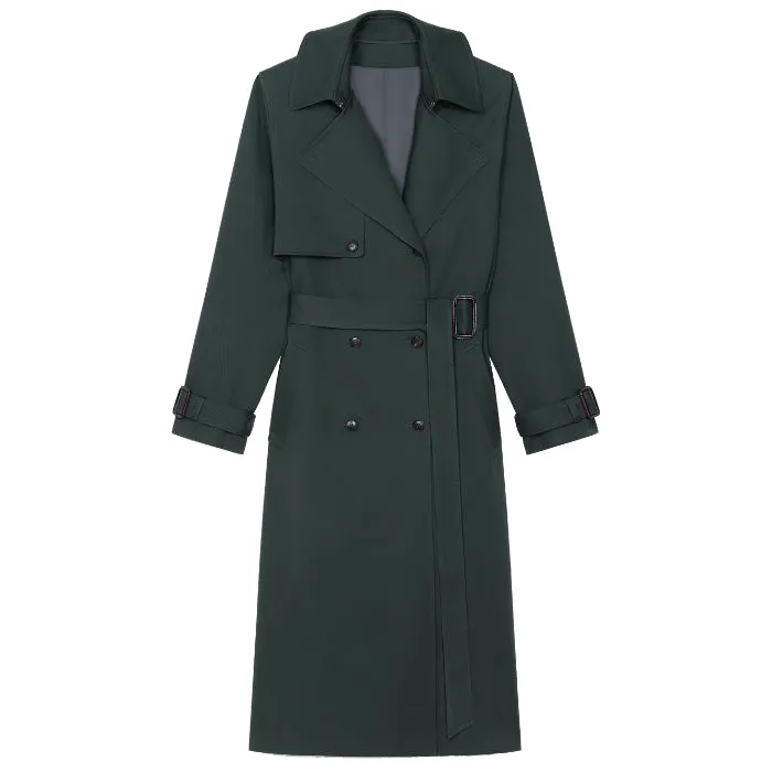 Bonpoint Woman Mayfair Trench Coat Slate Green