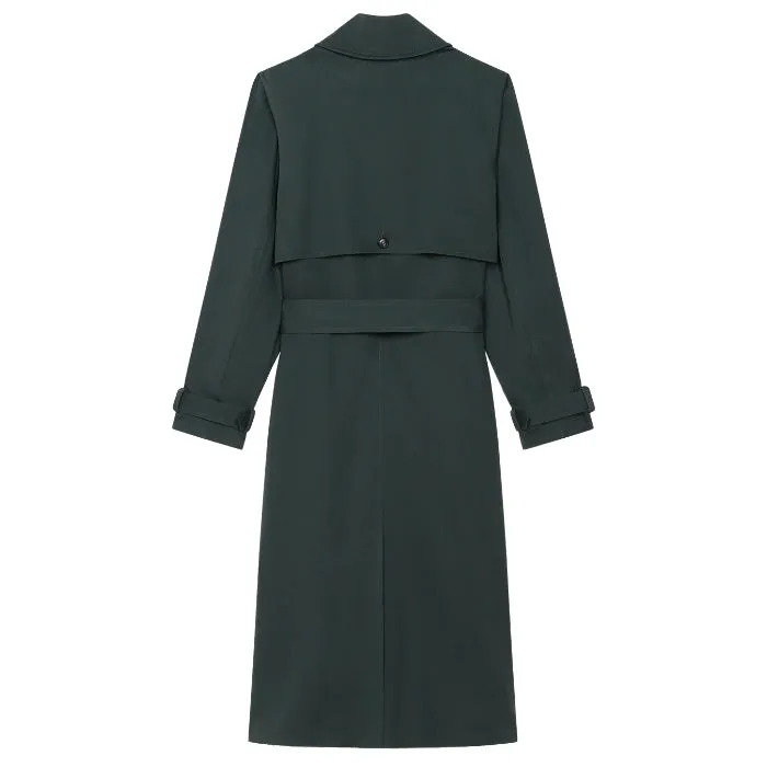 Bonpoint Woman Mayfair Trench Coat Slate Green