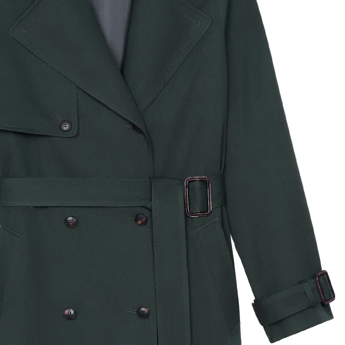 Bonpoint Woman Mayfair Trench Coat Slate Green