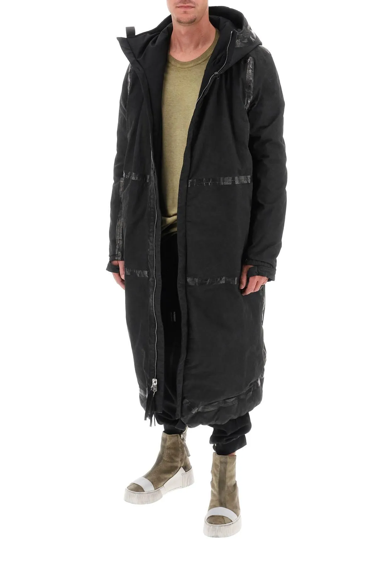 Boris Bidjan Saberi    Boris Bidjan Saberi Resin Dyed Cotton Reversible Parka