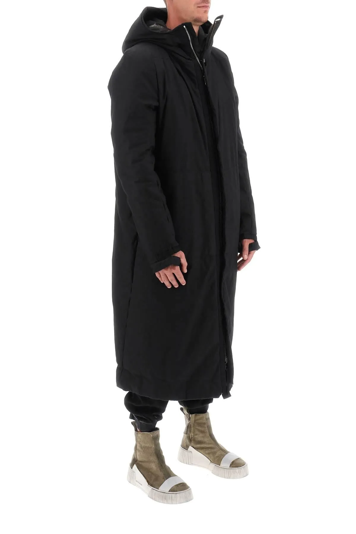 Boris Bidjan Saberi    Boris Bidjan Saberi Resin Dyed Cotton Reversible Parka