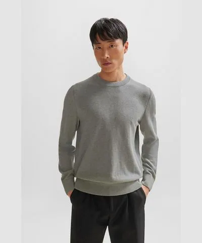 Boss Micro-structured sweater in cotton