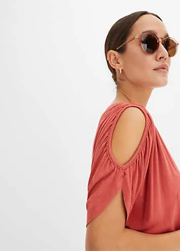 Boxy V-Neck Top by bonprix | Look Again