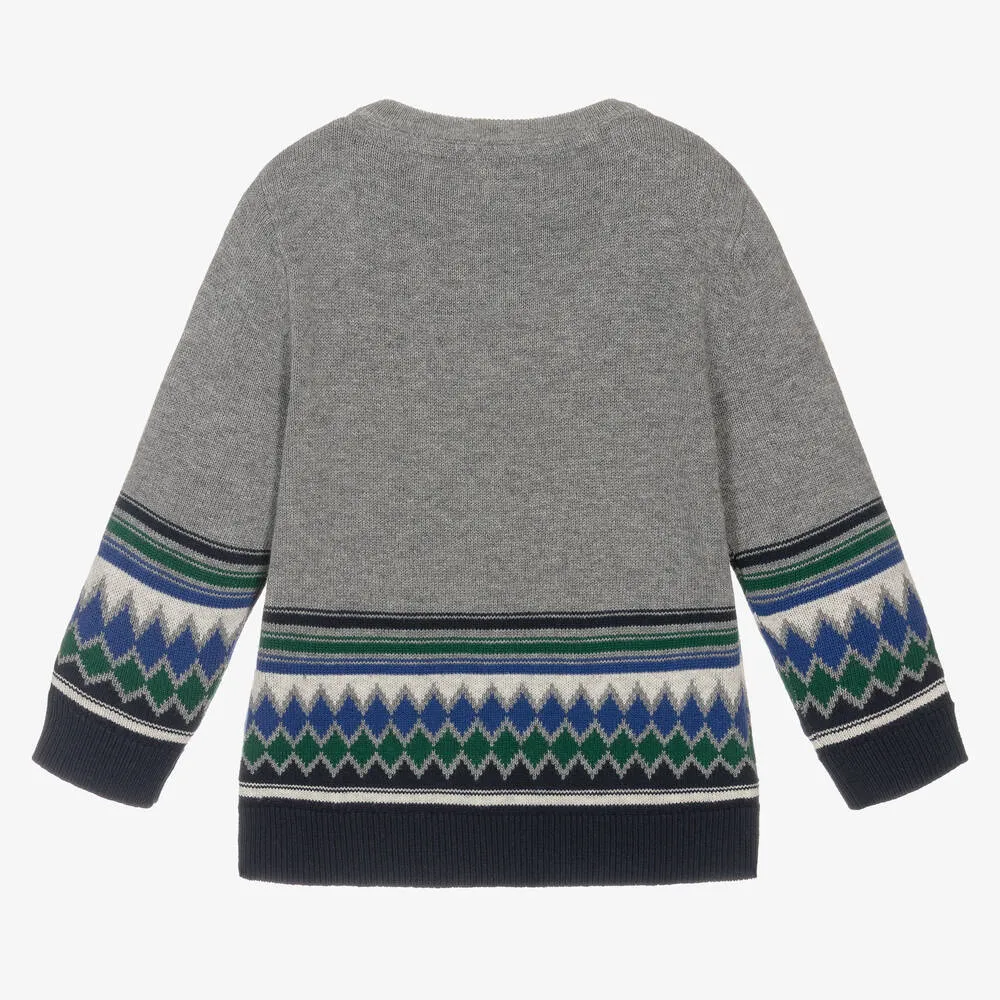 Boys Grey Knitted Sweater