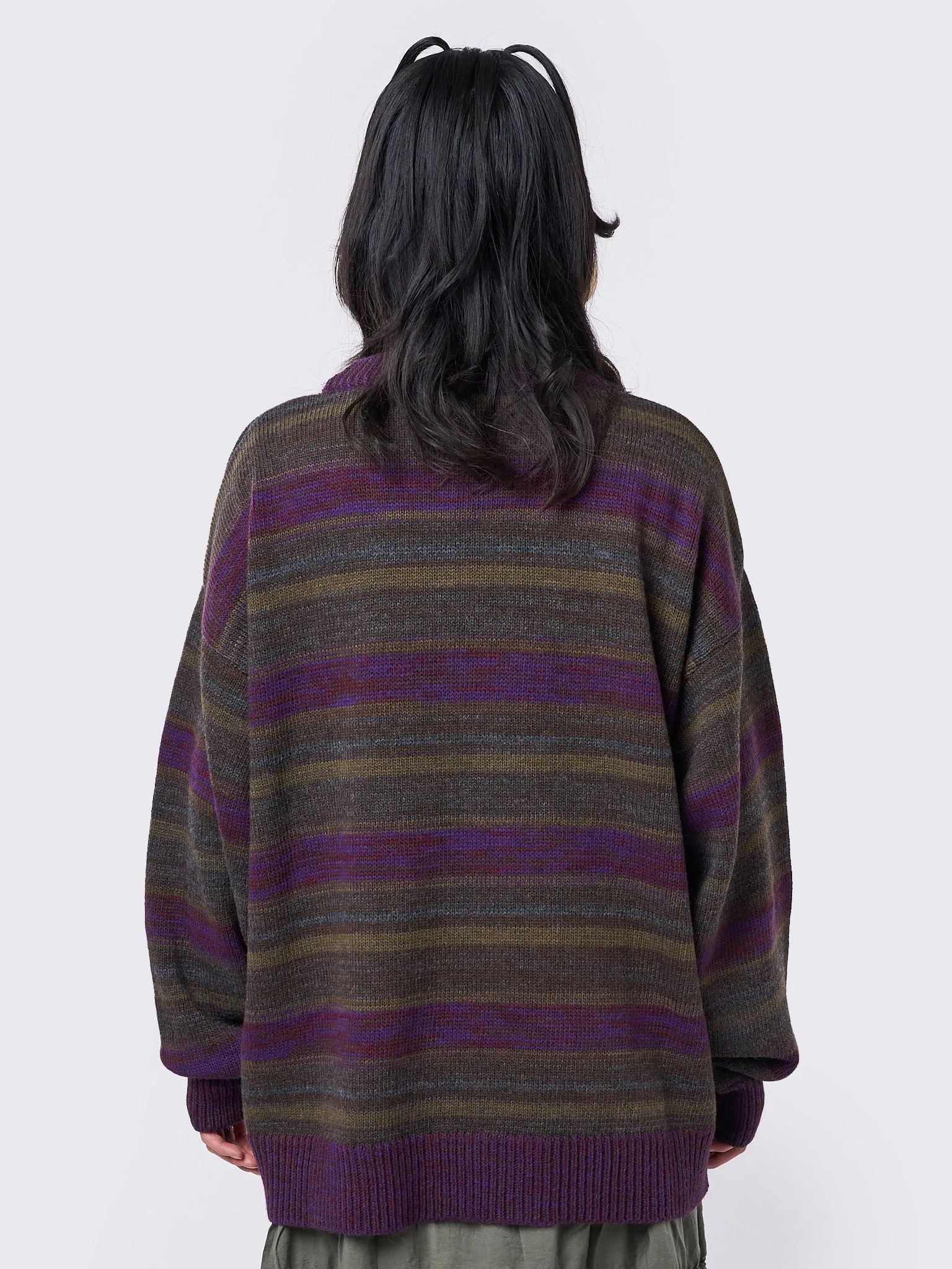 Burning Eye Striped Knit Sweater