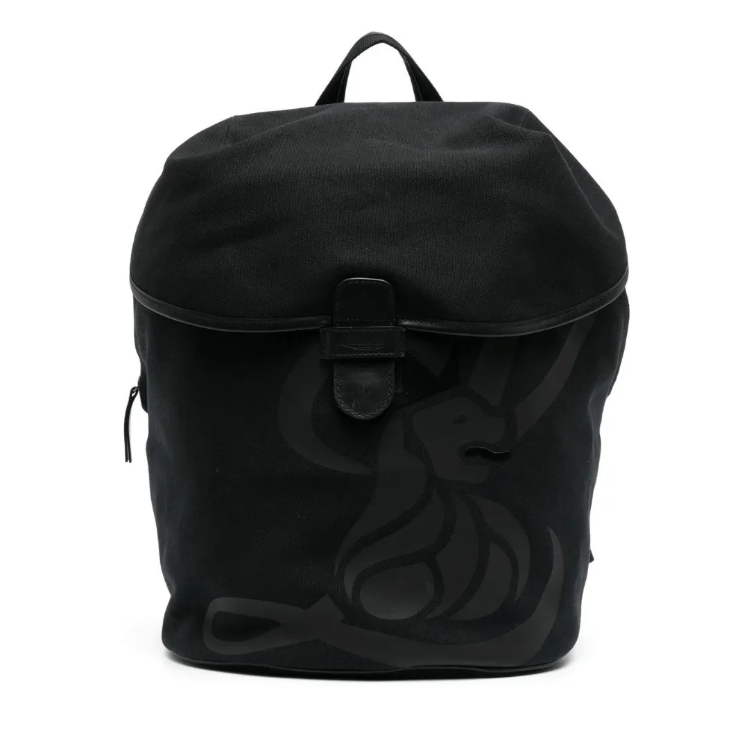 Canvas Lion Backpack - Black