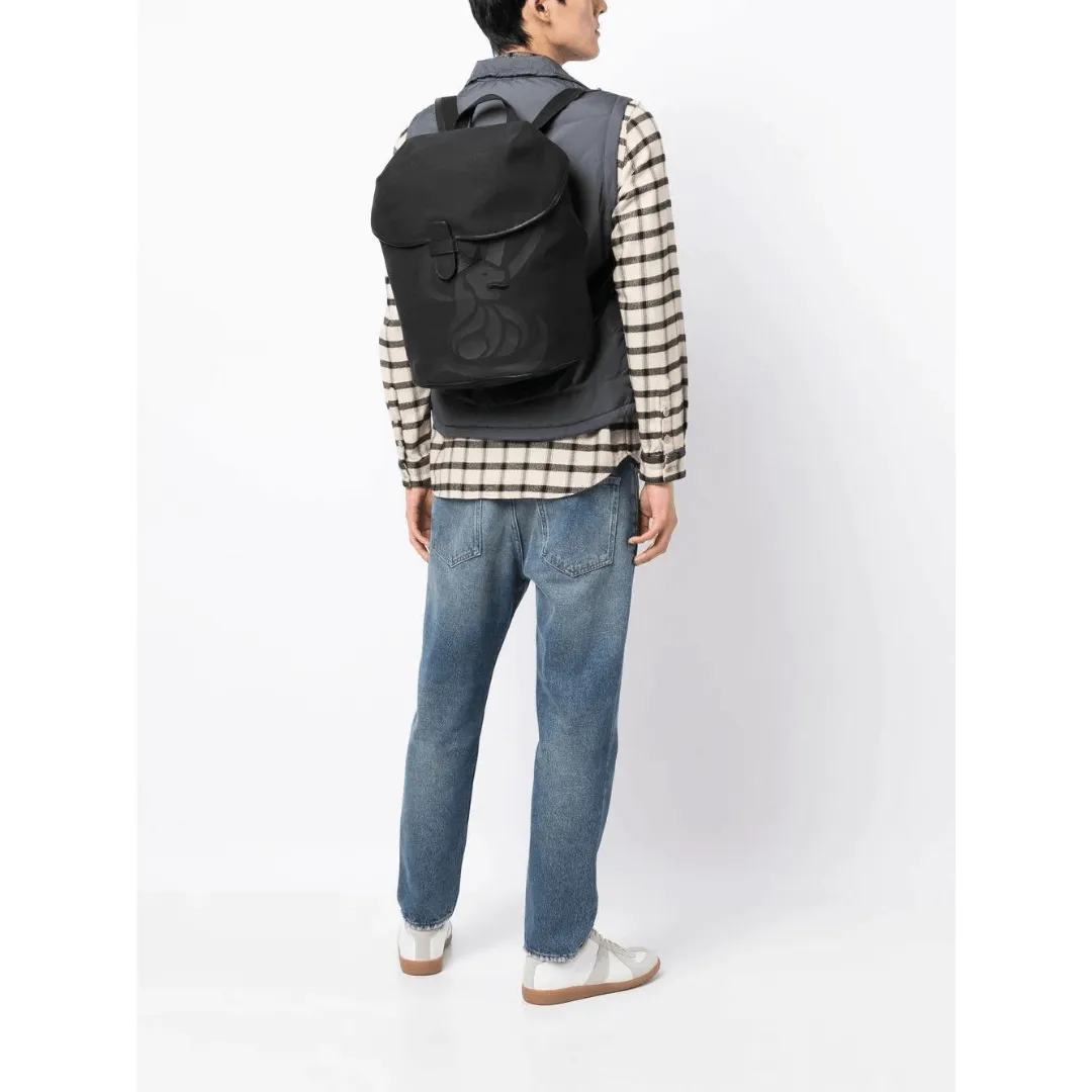 Canvas Lion Backpack - Black