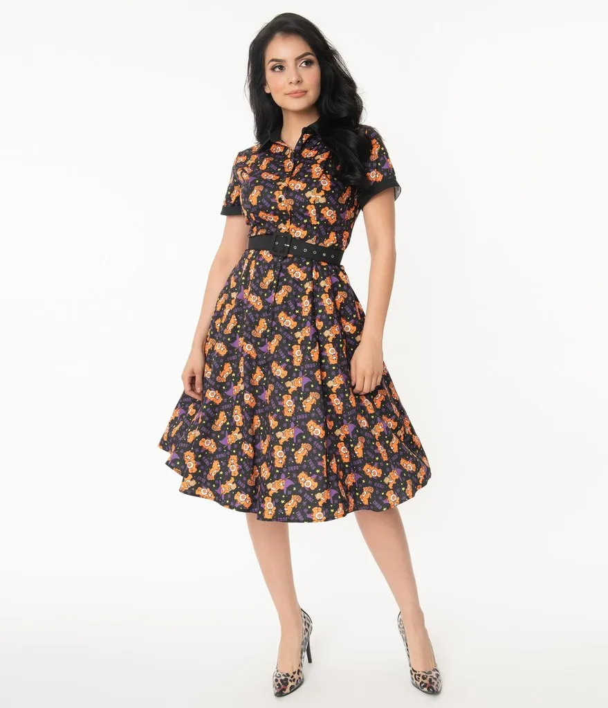 Care Bears x Unique Vintage Caring Is Creepy Swing Dress (S and M ONLY)