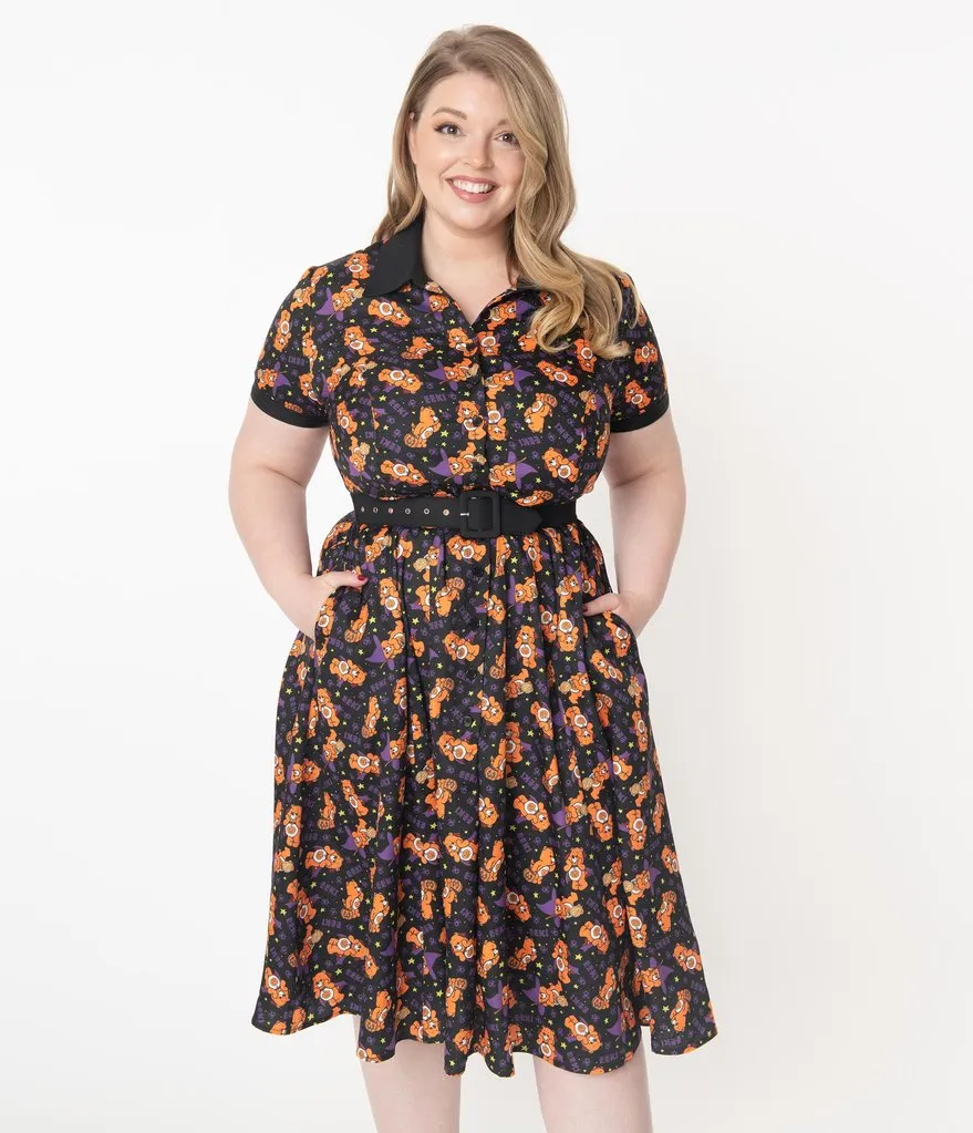 Care Bears x Unique Vintage Caring Is Creepy Swing Dress (S and M ONLY)