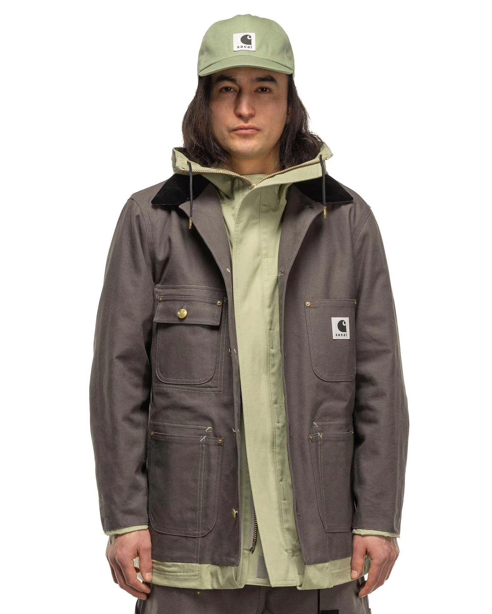 Carhartt WIP Reversible Duck Coat Grey / Green