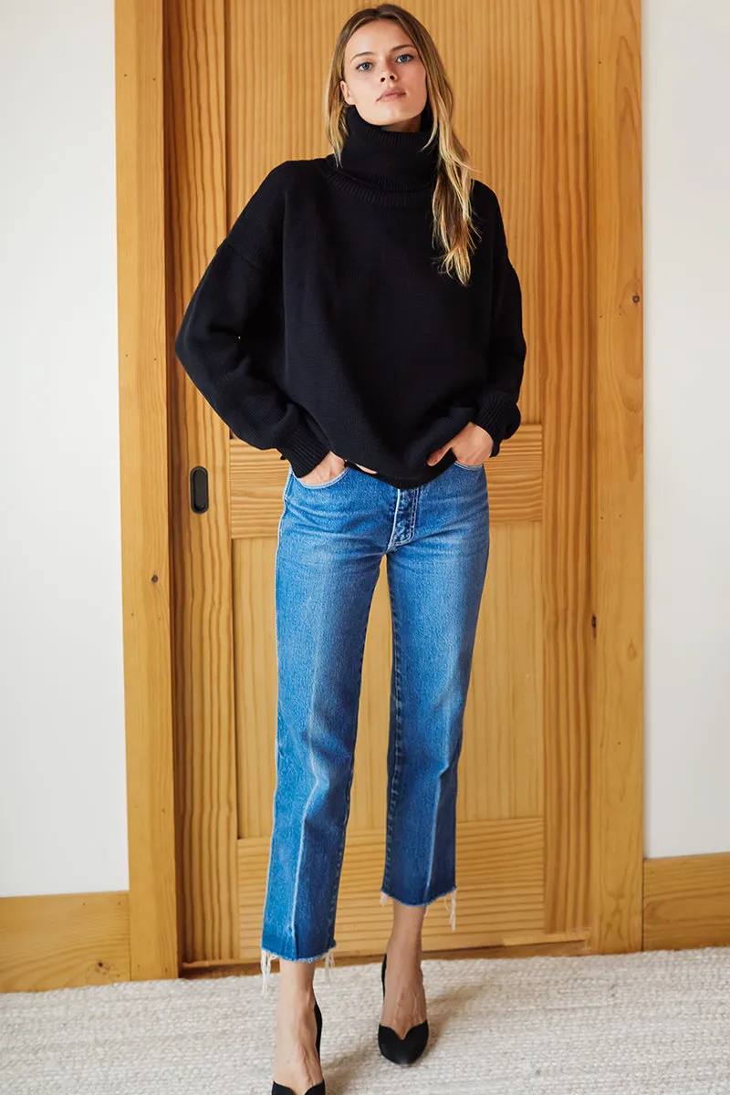 Carolyn Turtleneck Sweater - Black Organic