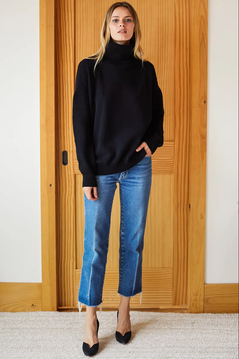 Carolyn Turtleneck Sweater - Black Organic