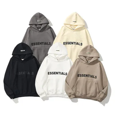 casual cotton unisex embossed hoodie