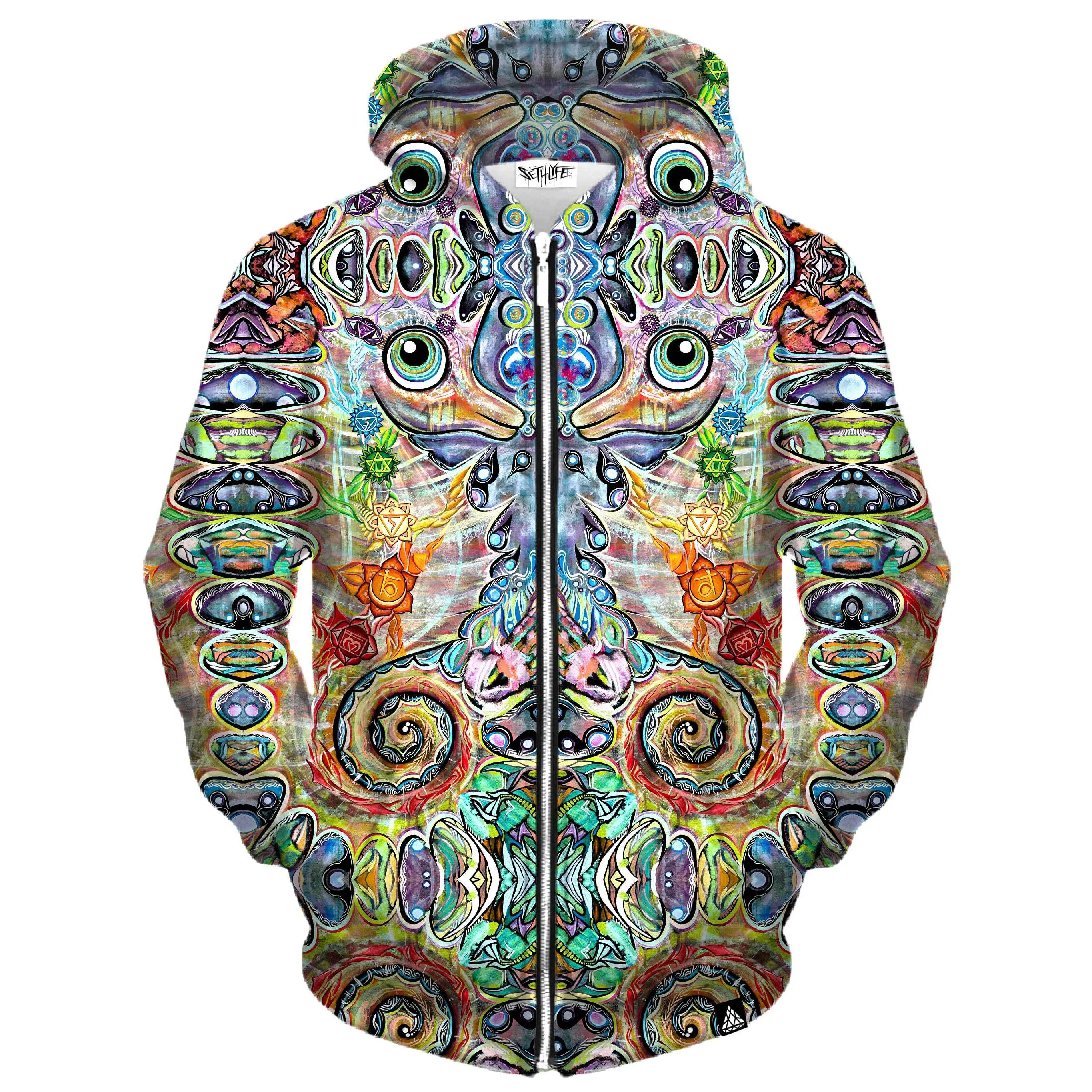 CHAKRA SEAHORSE ZIP UP HOODIE