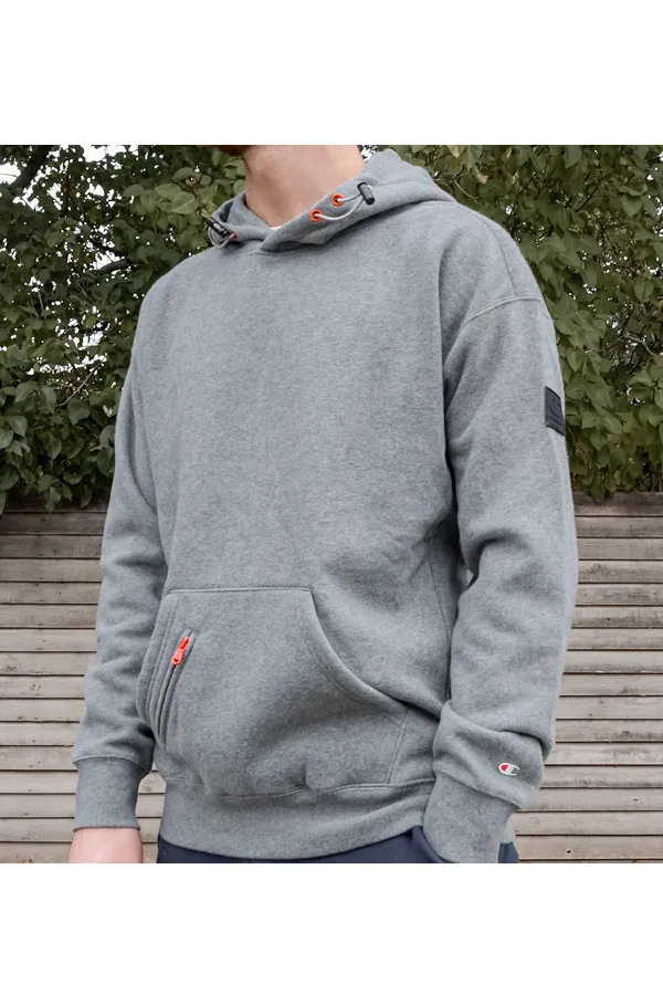 Champion Modern Patch Hoodie Grey