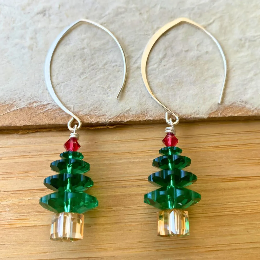 Classically Elegant Christmas Tree Earrings