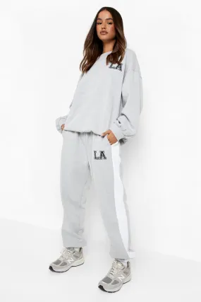 Color Block Varsity Sweater Tracksuit