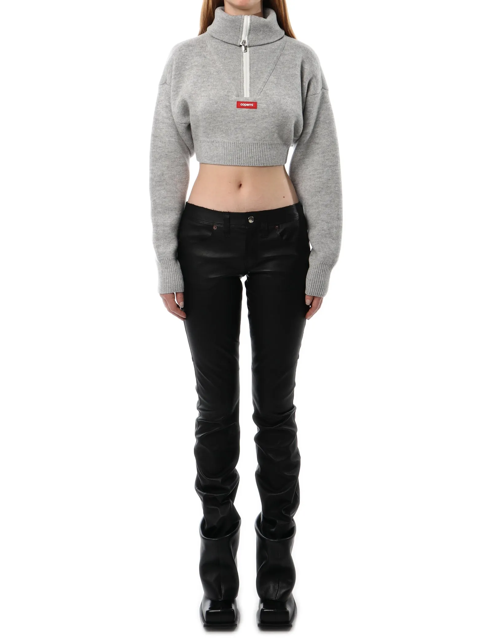 Coperni Half Zip Cropped Sweater