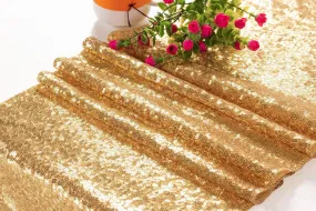 Delight  Gold Sparkly Sequin Table Runner for Christmas Decoration. Wedding, Parties