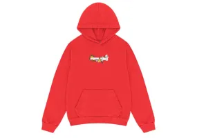 Denim Tears Embroidered Floral Hoodie Red