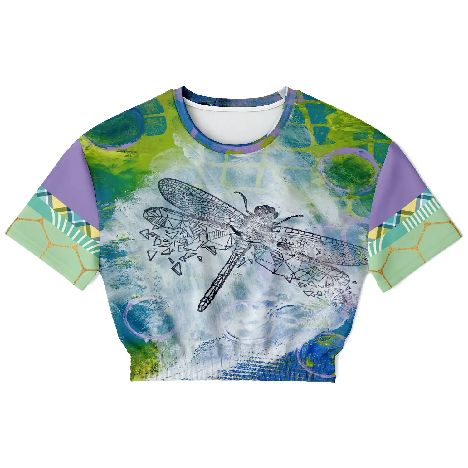 Dragonfly Cropped Fleece Eco-Poly Sweater