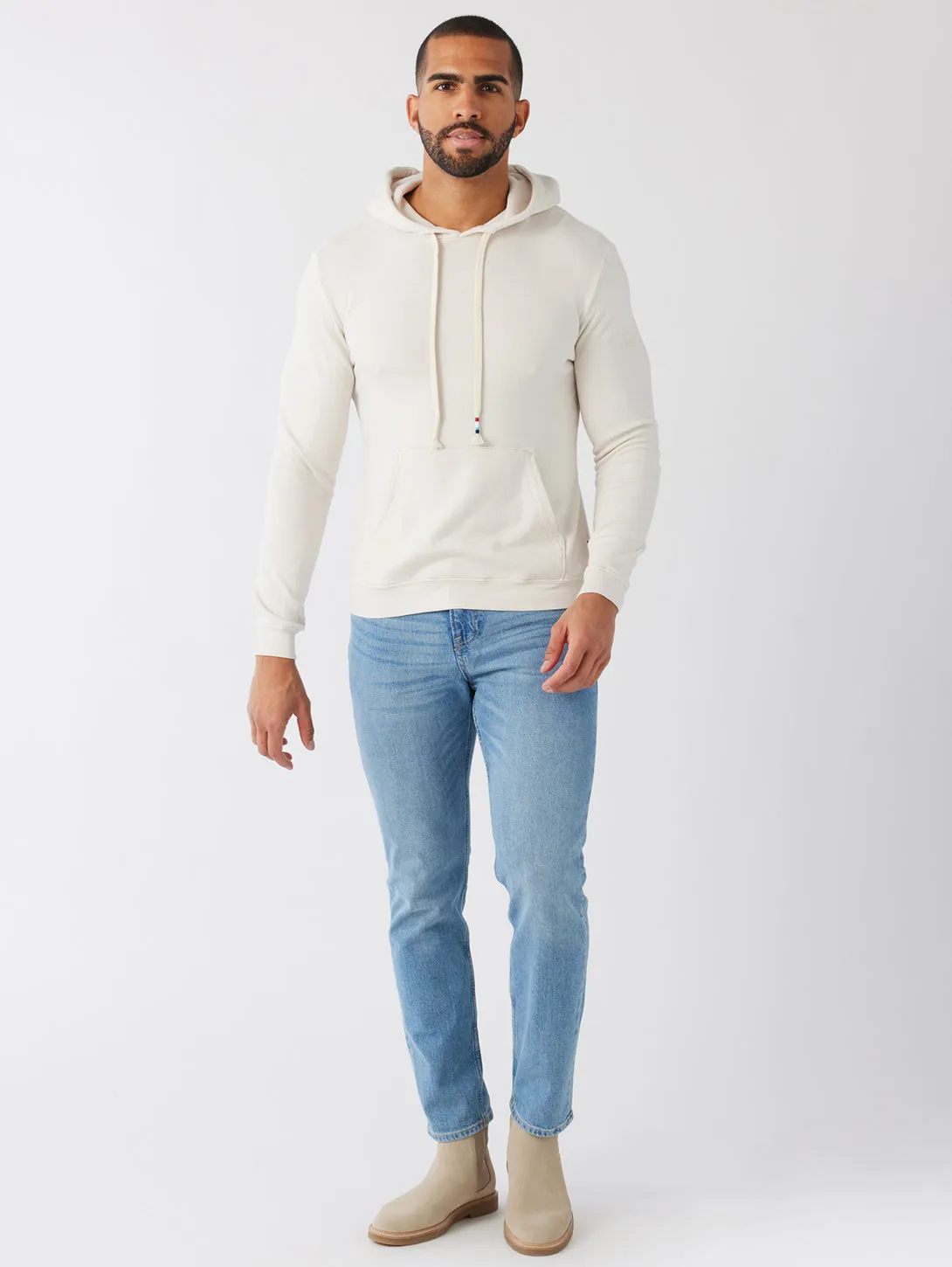 Essential Waves Pullover Hoodie - Ecru