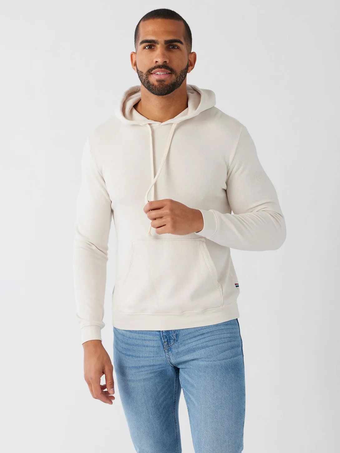 Essential Waves Pullover Hoodie - Ecru