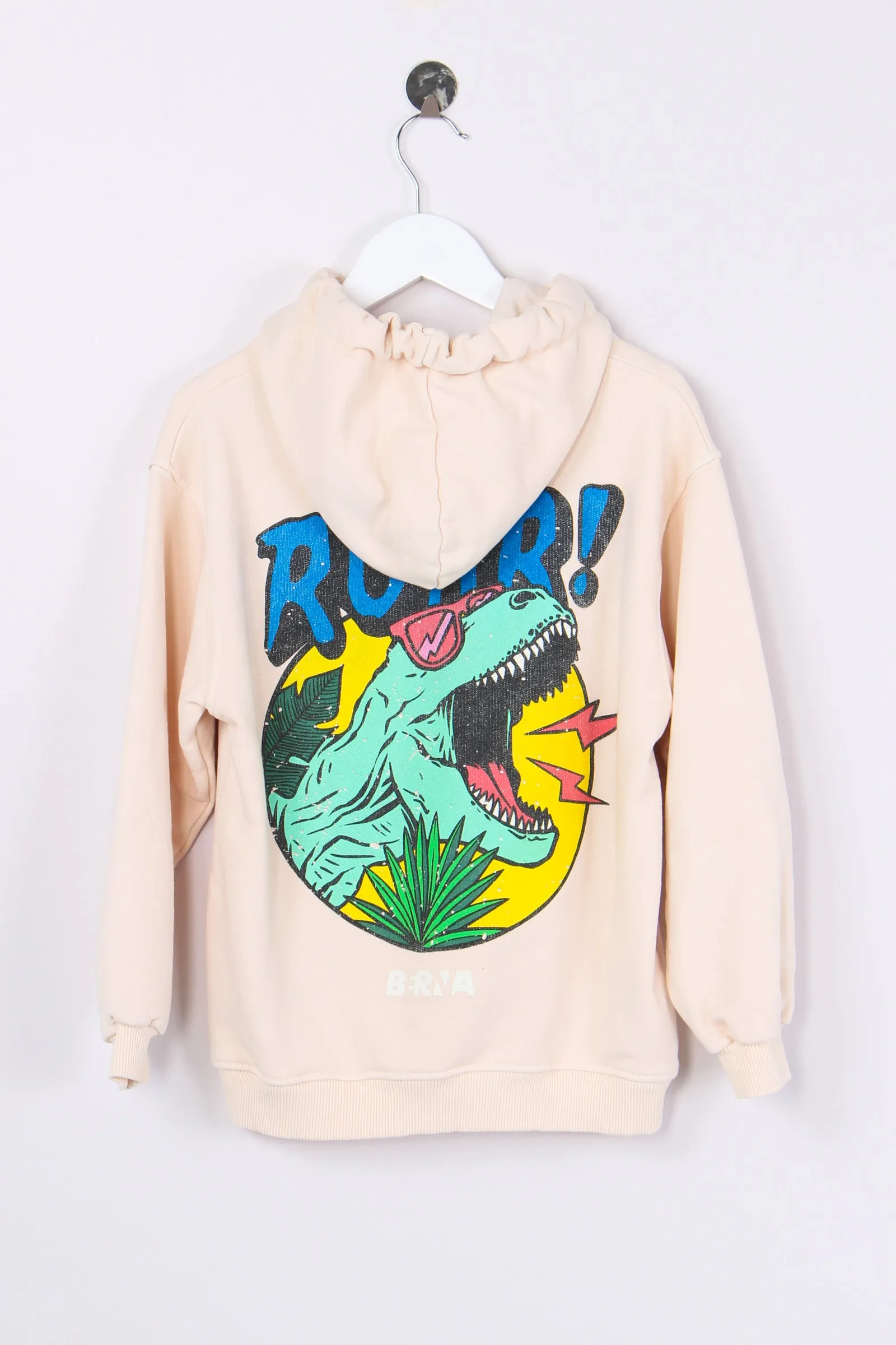 Felpa Hoodie T-rex Crema