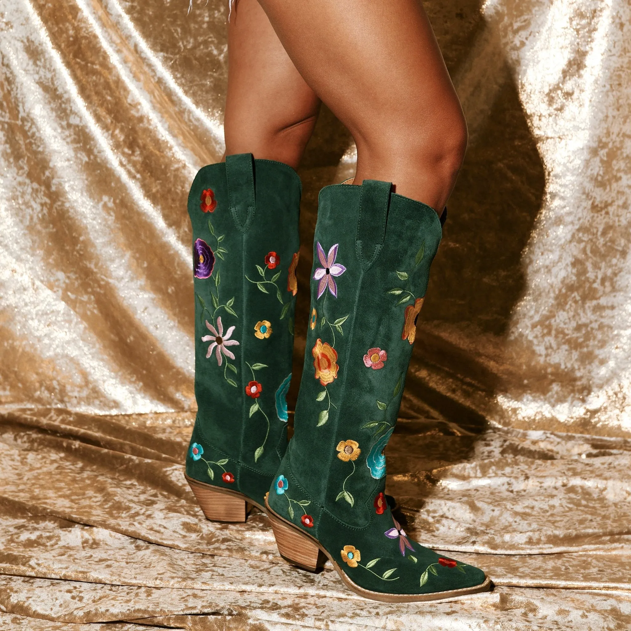 FLOWER POWER SUEDE BOOT