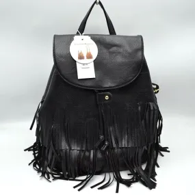 FRINGE DRAWSTRING BACKPACK