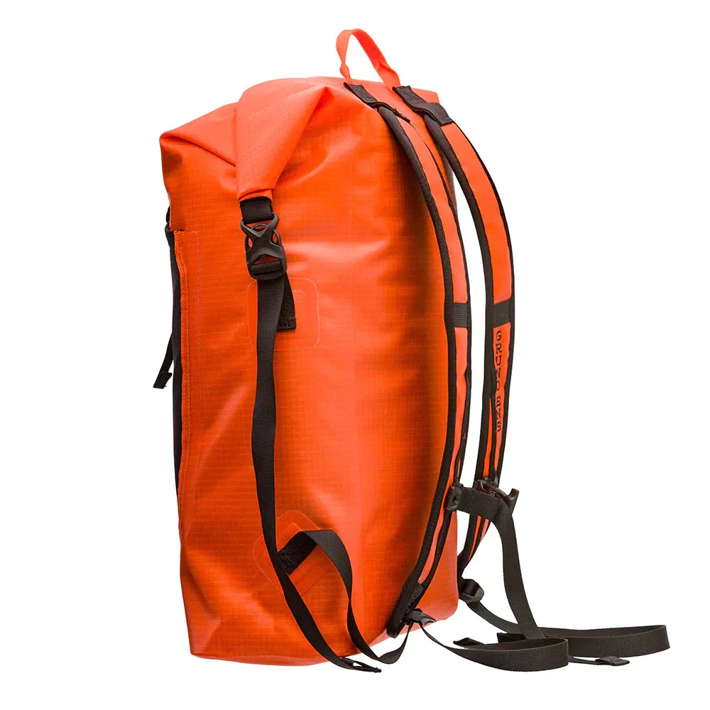 Grundens Bootlegger Roll Top Waterproof Backpack 30L in Anchor