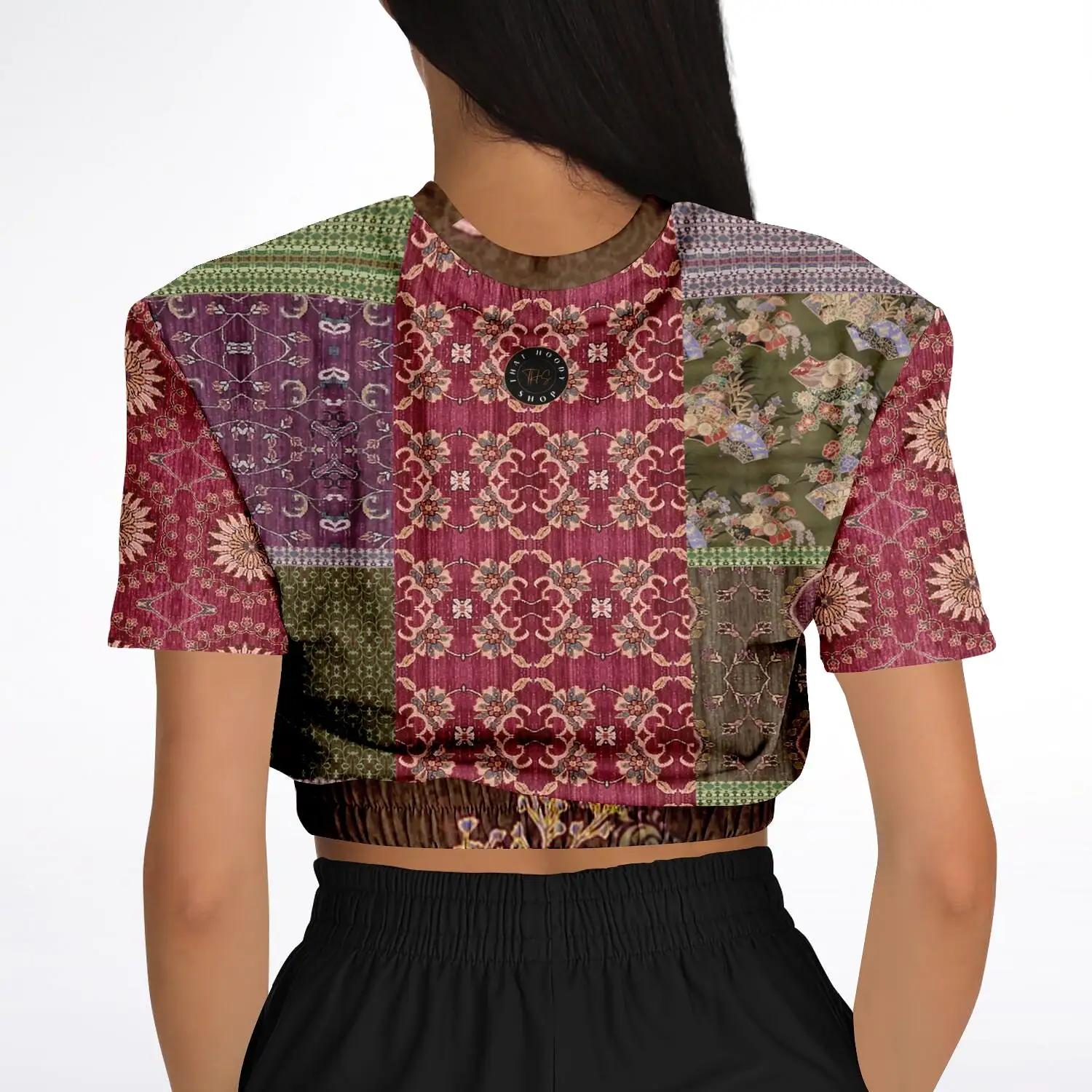 Gypsy Haight Short Sleeve Cropped Eco-Poly Sweater