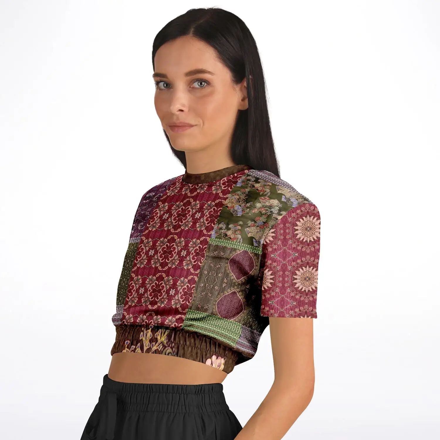 Gypsy Haight Short Sleeve Cropped Eco-Poly Sweater