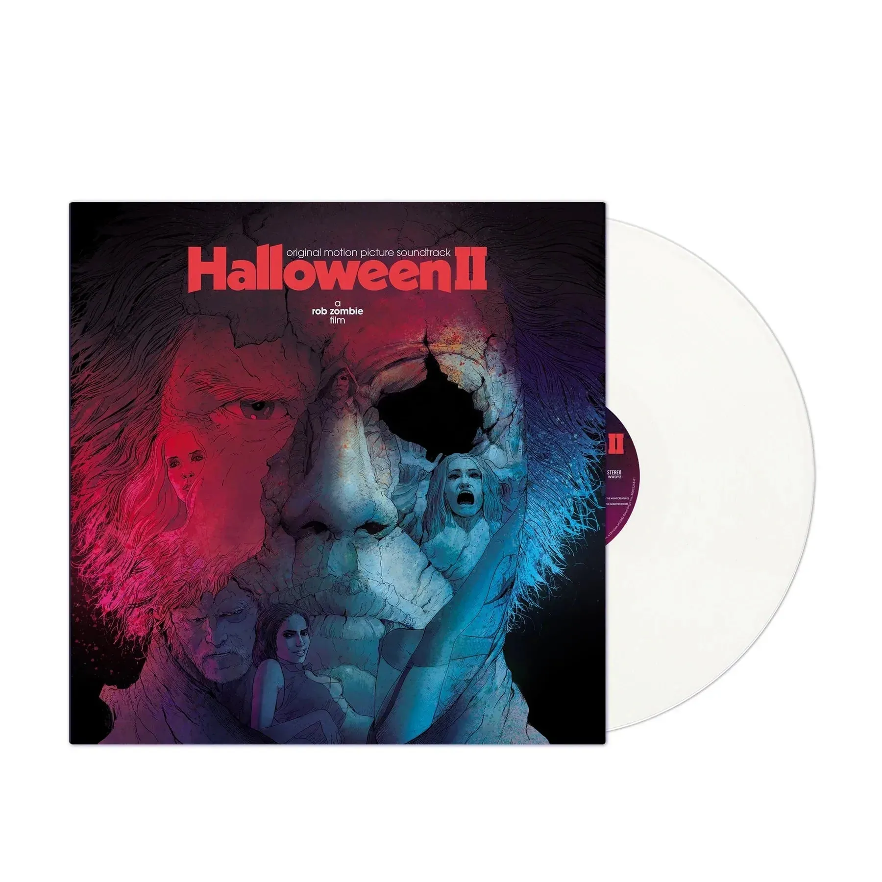 HALLOWEEN II SOUNDTRACK LP (White Vinyl, Featuring Rob Zombie, The Moody Blues, Motrhead, and more)