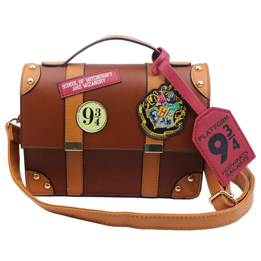 Harry Potter Magic School PU School Badge Package Collectibles Women PU Shoulder Bag Halloween Birthday New Year Xmas Gift