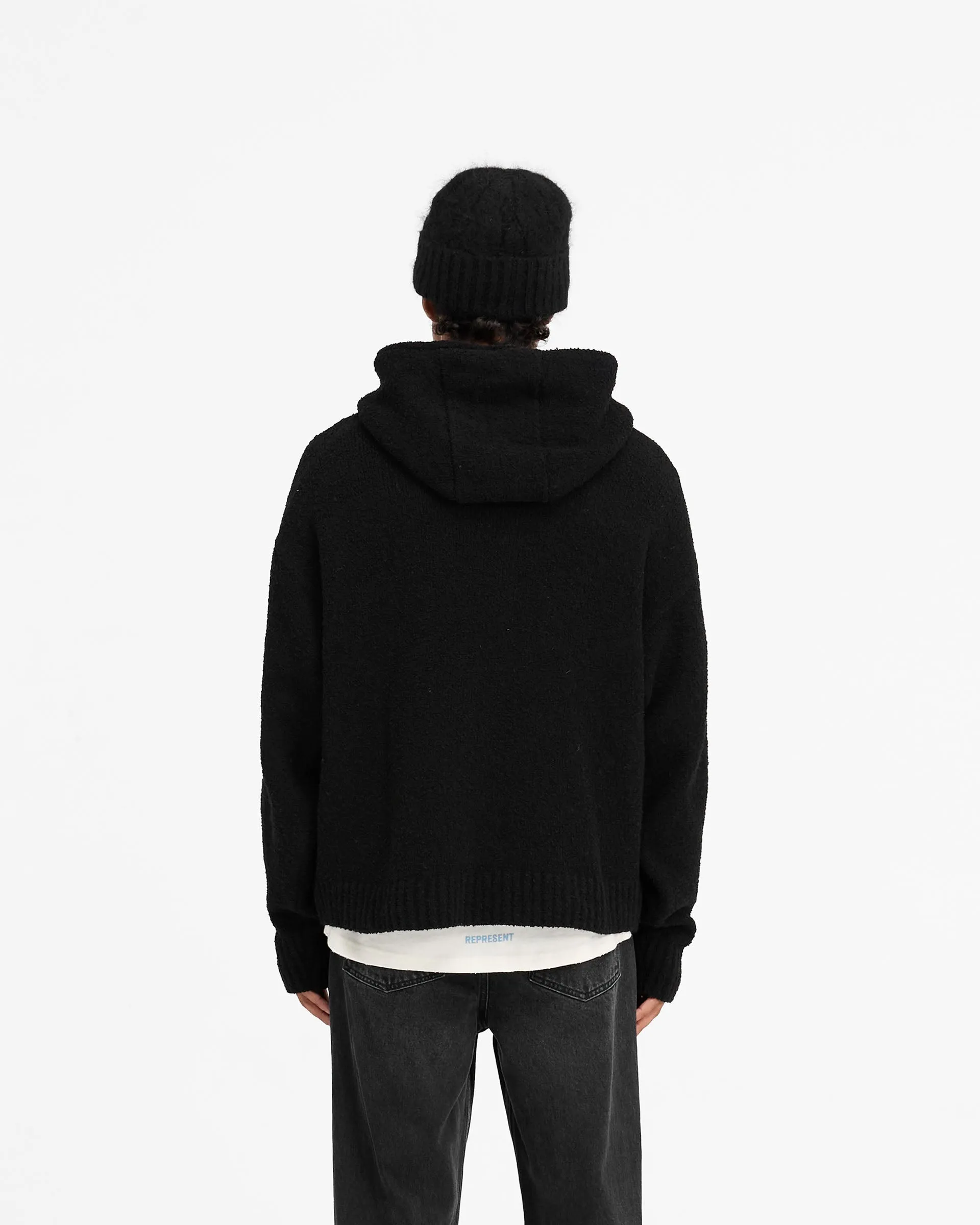 Heavy Boucle Hoodie - Jet Black