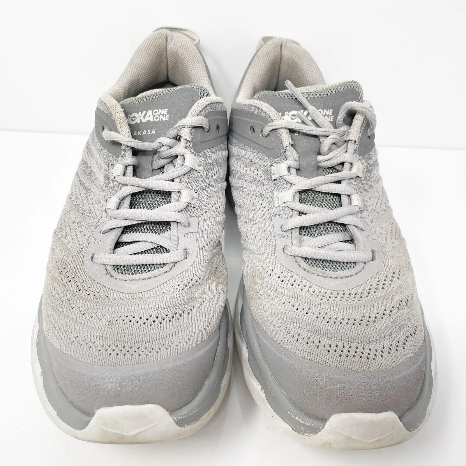 Hoka One One Womens Akasa 1099739 FGSS Gray Running Shoes Sneakers Size 8.5